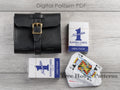 Double deck playing card case leather pattern PDF