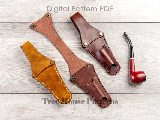 Smoking pipe holster leather pattern PDF