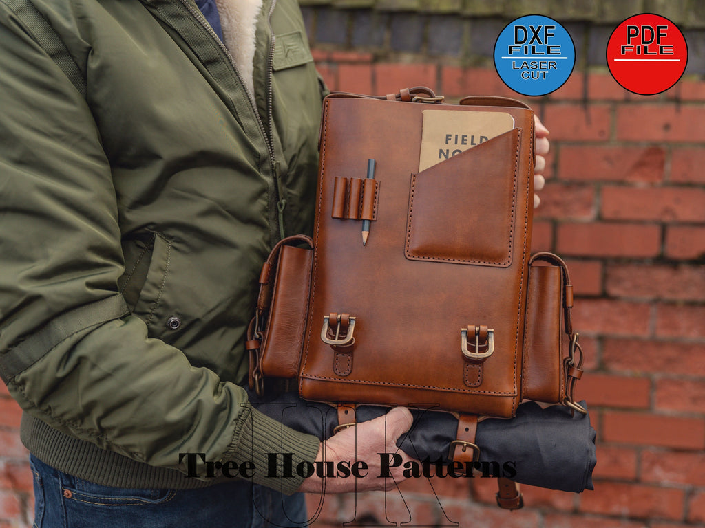 Military Backpack Leather Pattern: Rucksack PDF, DXF