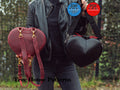 Leather pattern PDF, DXF for heart shoulder bag and backpack