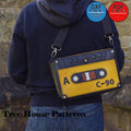 Leather pattern PDF, DXF for "Cassette" tape" shoulder bag