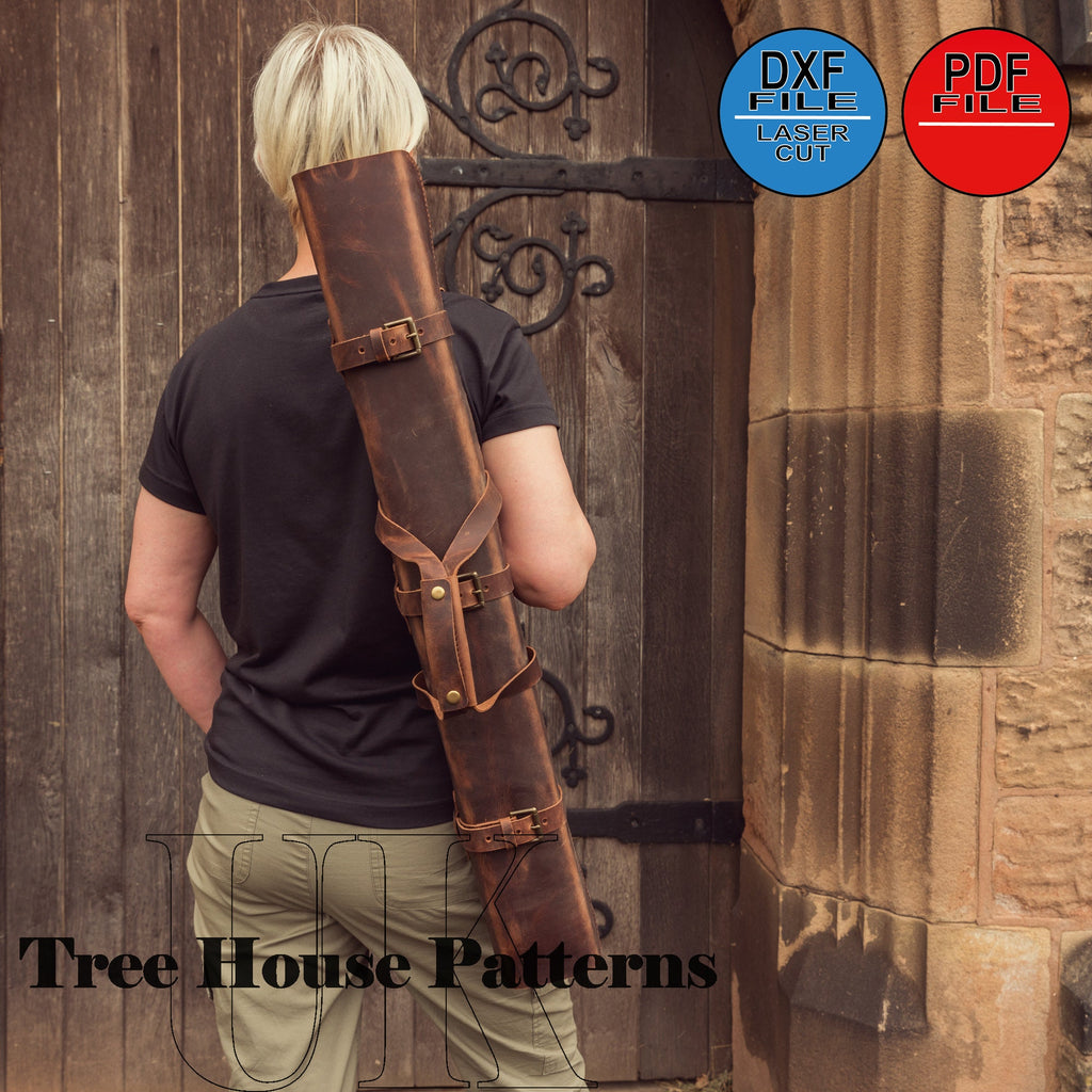 Leather Pool Cue Case Pattern: PDF & DXF Digital Download