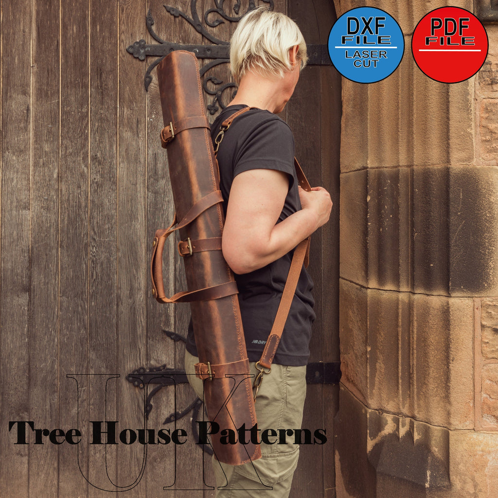 Leather Pool Cue Case Pattern: PDF & DXF Digital Download