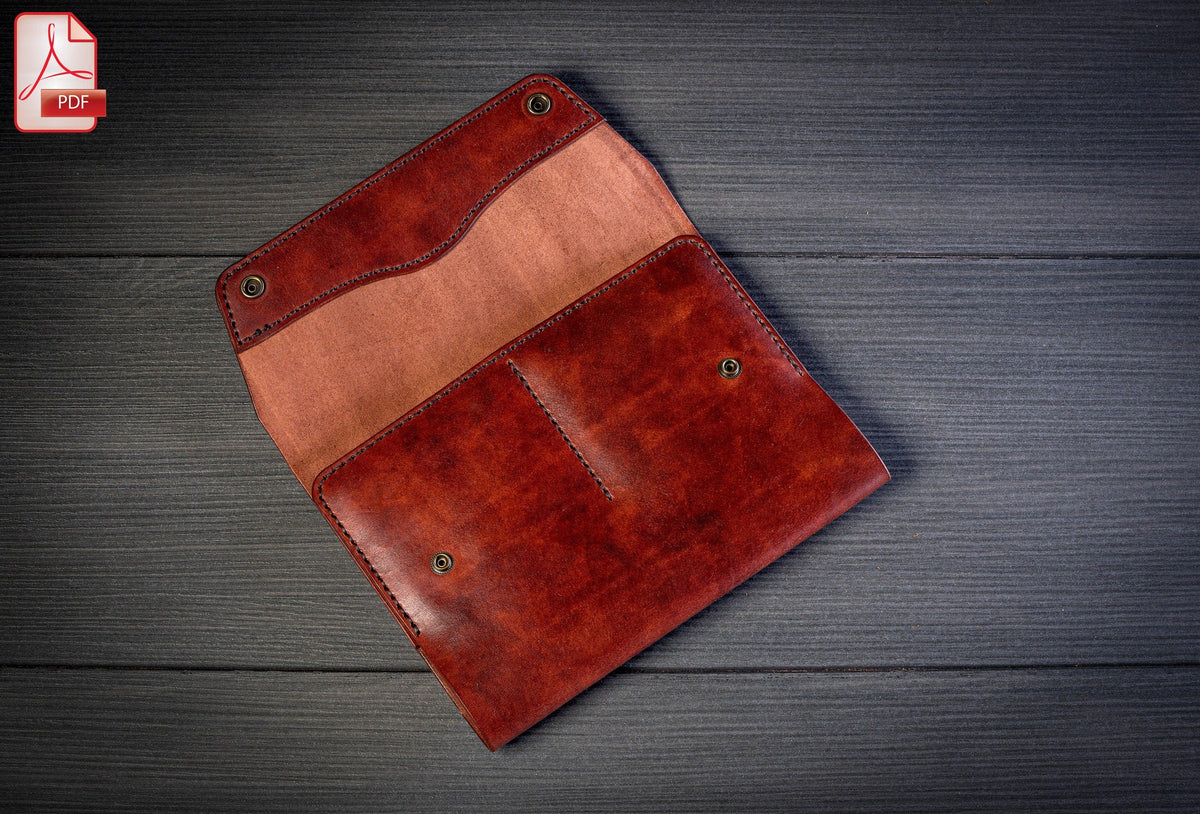 Leather Travel Wallet PDF Pattern: Passport Holder (A4, US Letter)
