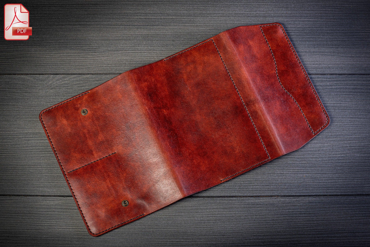 Leather Travel Wallet PDF Pattern: Passport Holder (A4, US Letter)