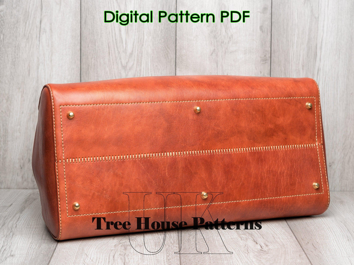 Large storage basket leather pattern PDF - storage bucket digital template