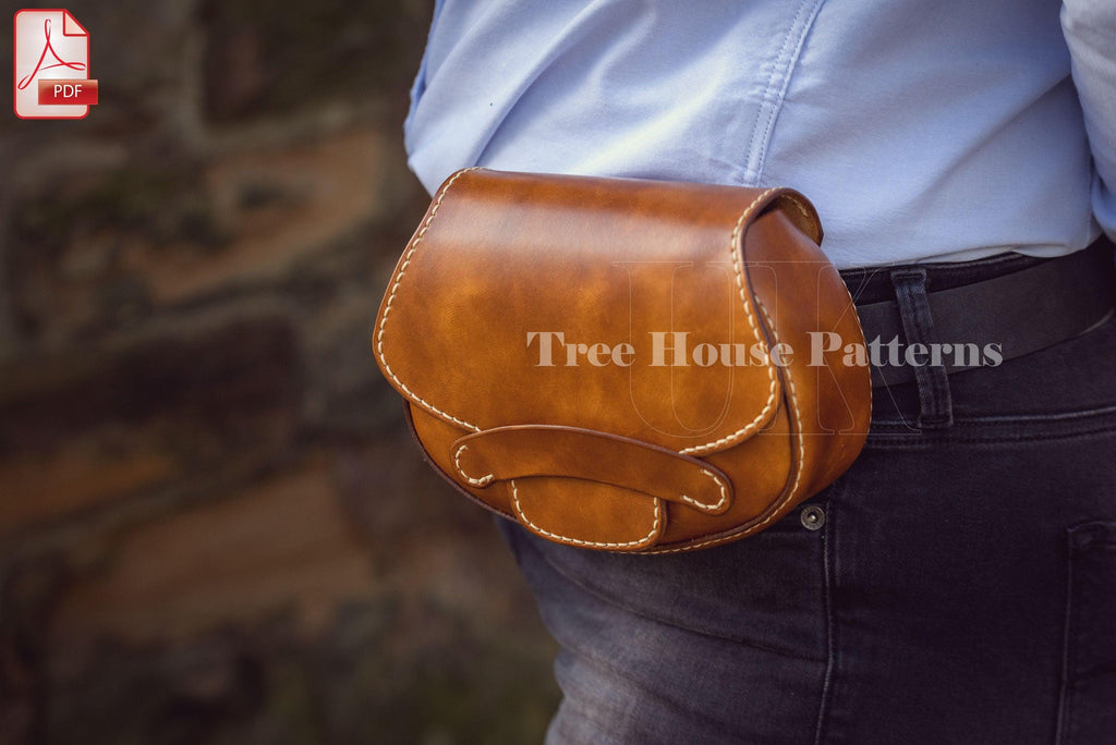 Saddle Bag PDF Pattern, Crossbody & Belt Bag Template (A4, US Letter, A1)