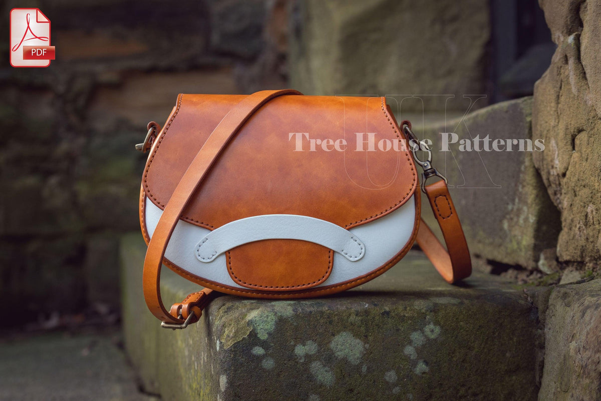 Saddle Bag PDF Pattern, Crossbody & Belt Bag Template (A4, US Letter, A1)