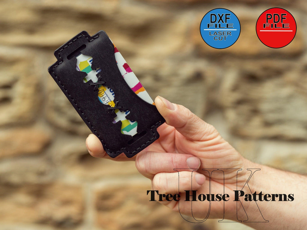Razor Leather Card Wallet Pattern: DXF & PDF Template