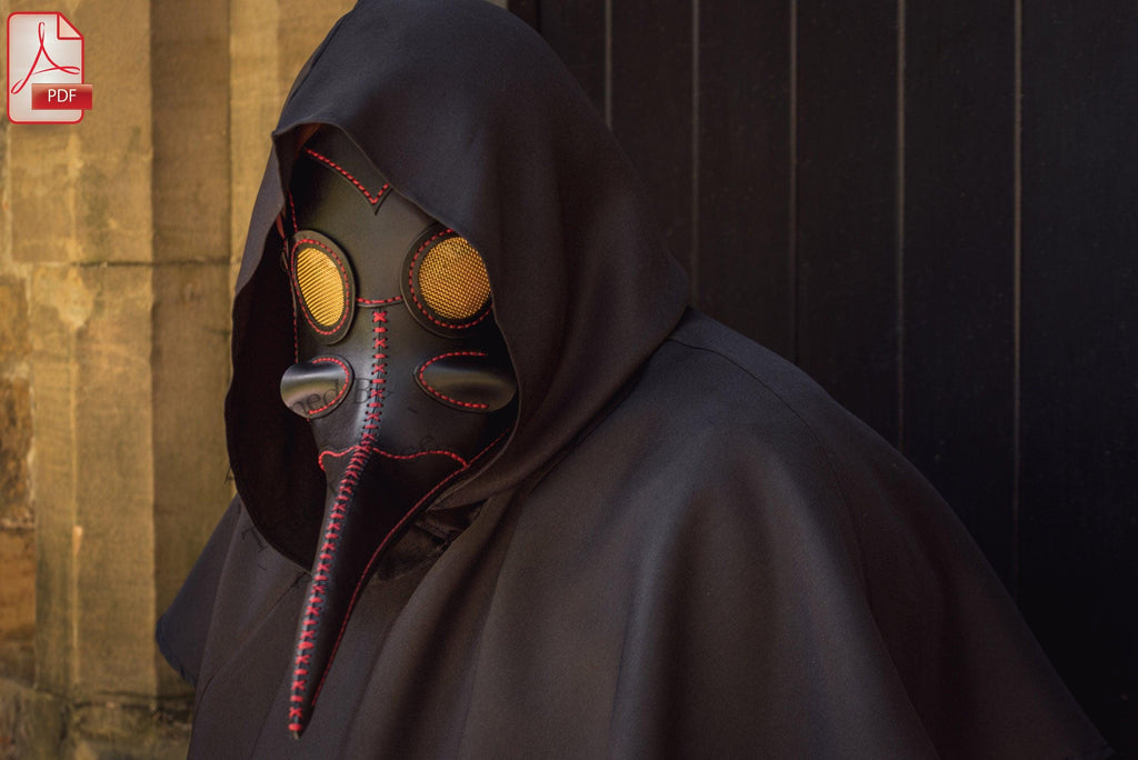 Plague Doctor Mask Pattern PDF, Leather Steampunk Mask