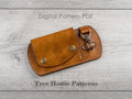 Belt wallet with key holder leather pattern PDF