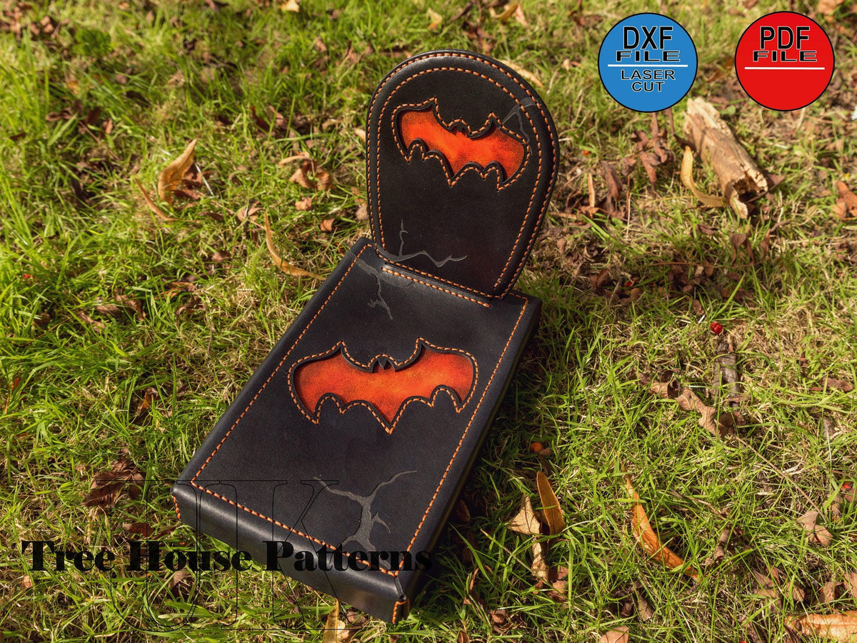 Leather Candy Grave pattern DXF and PDF - Halloween, goth decor digital template