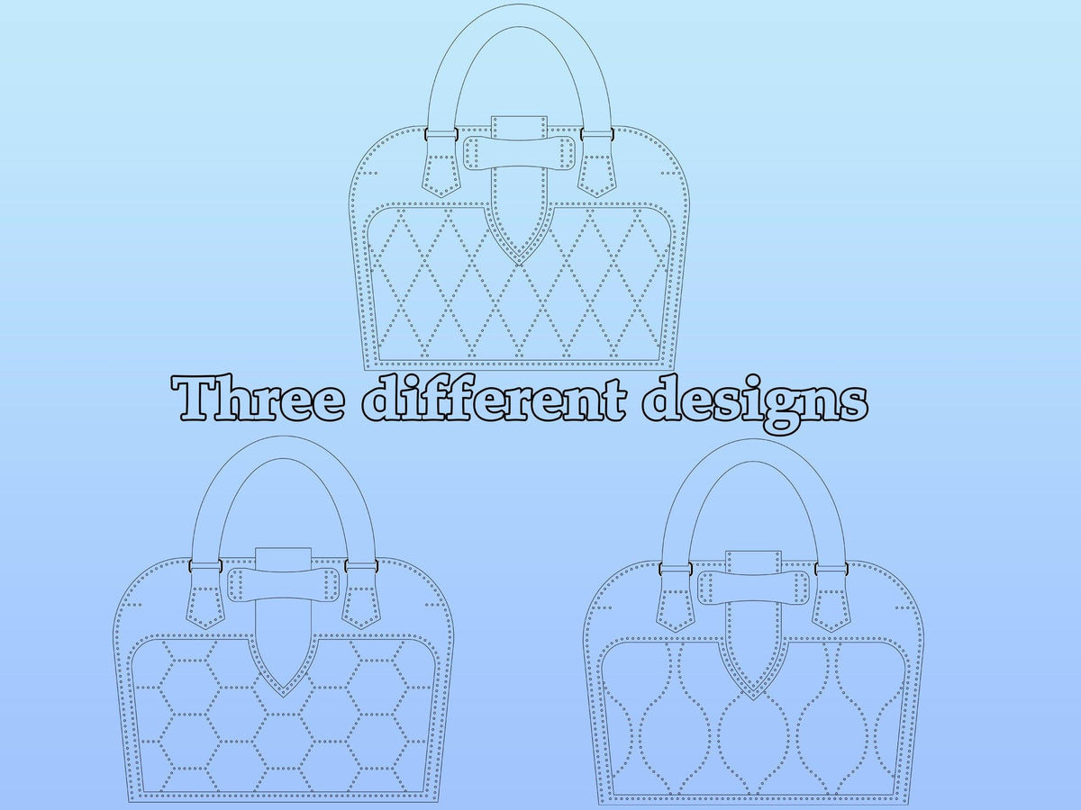 Office Handbag Leather Pattern PDF – Women Purse DIY Template