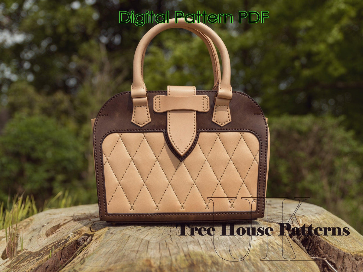 Office Handbag Leather Pattern PDF – Women Purse DIY Template