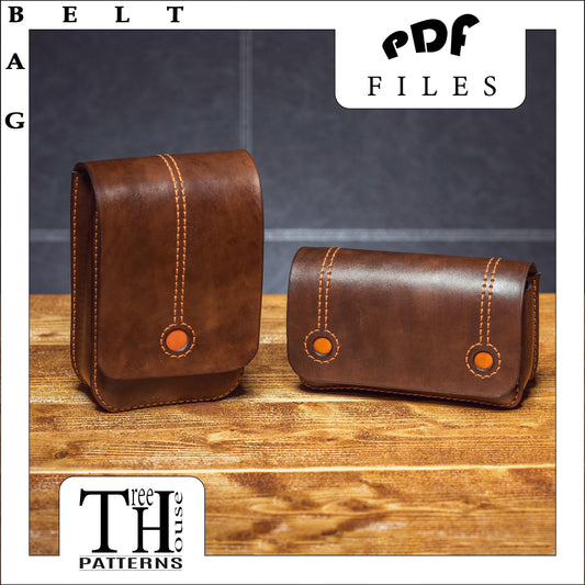 Belt bag leather pattern PDF - waist bag digital template