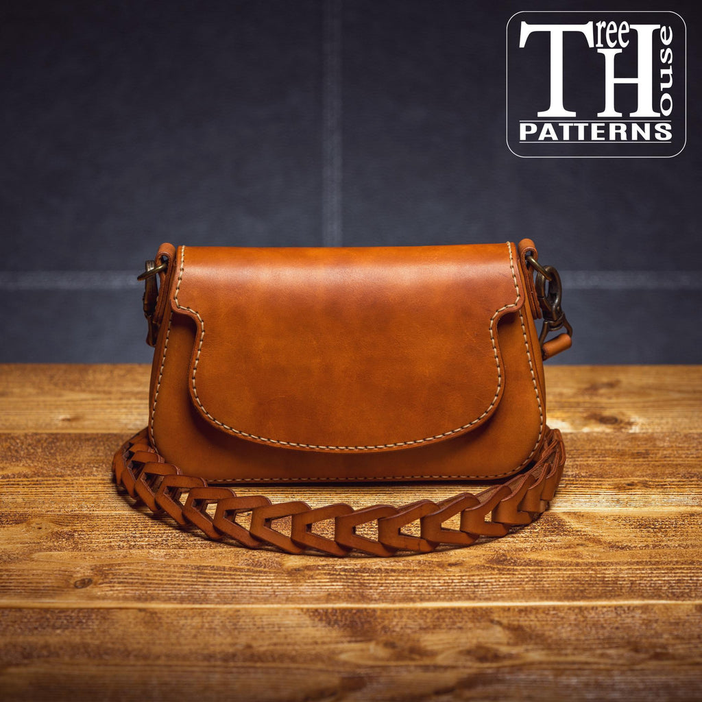 Leather Evening Purse Pattern: Shoulder Bag PDF, DXF
