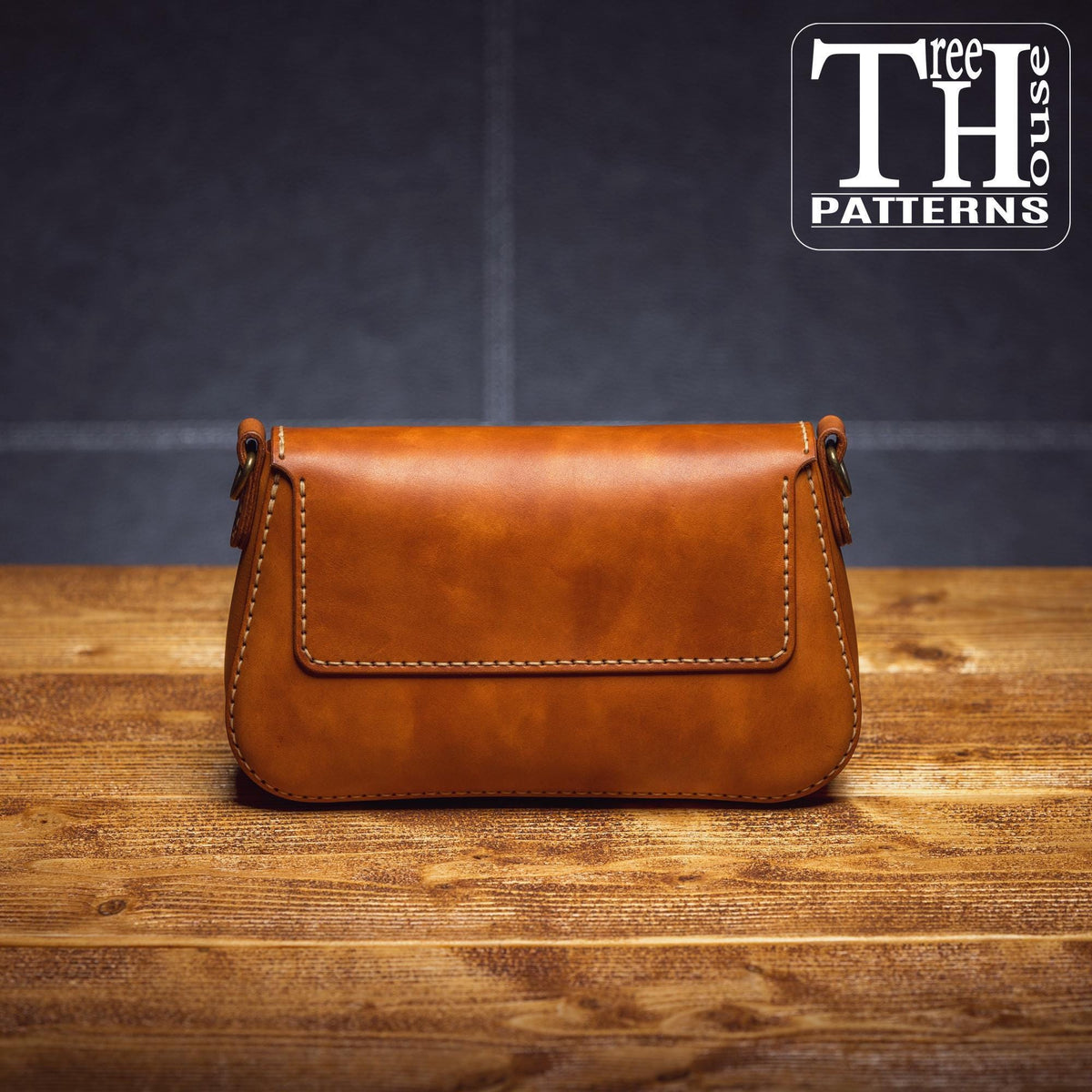 Leather Evening Purse Pattern: Shoulder Bag PDF, DXF