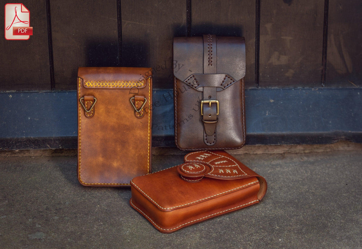 Crossbody phone bag leather pattern PDF