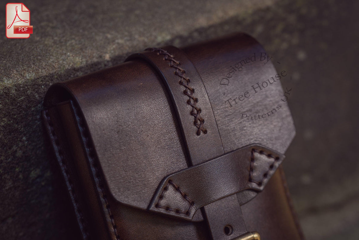Crossbody phone bag leather pattern PDF
