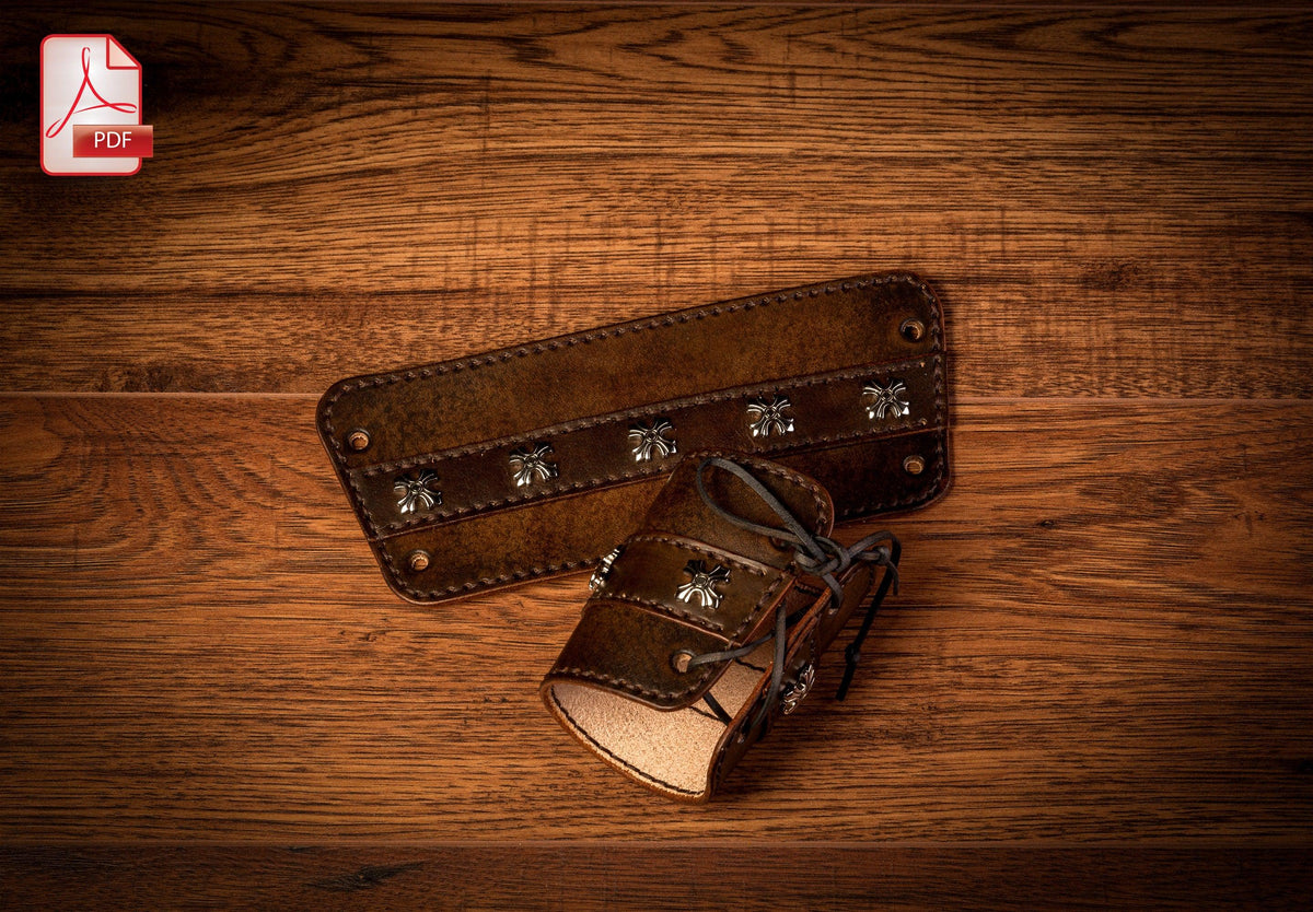 Wide Cuff Medieval Bracelet Leather Pattern (PDF)