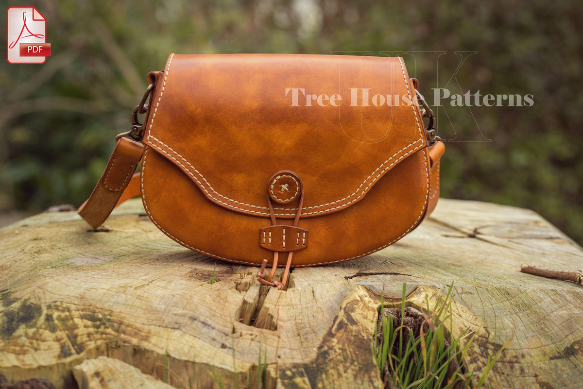 Medieval belt bag and saddle bag leather pattern PDF