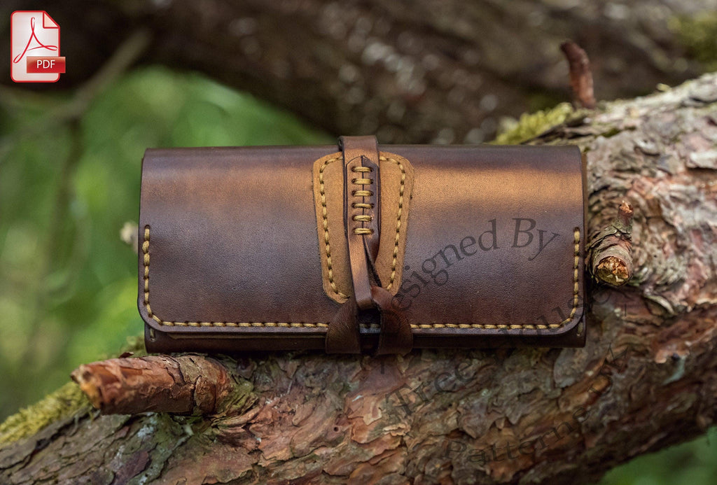 Leather Tobacco Pouch Pattern PDF, 50g Tobacco Case