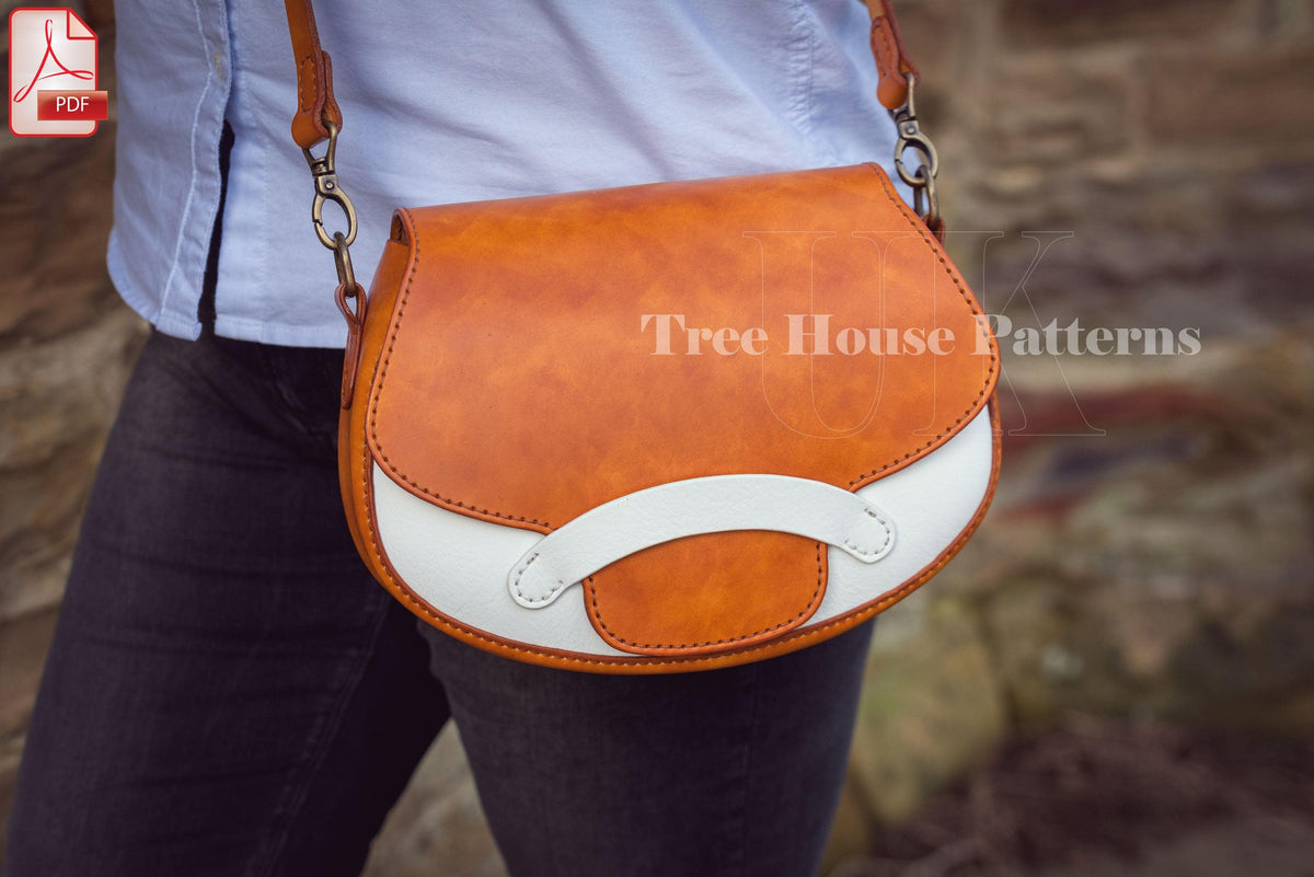 Saddle Bag PDF Pattern, Crossbody & Belt Bag Template (A4, US Letter, A1)