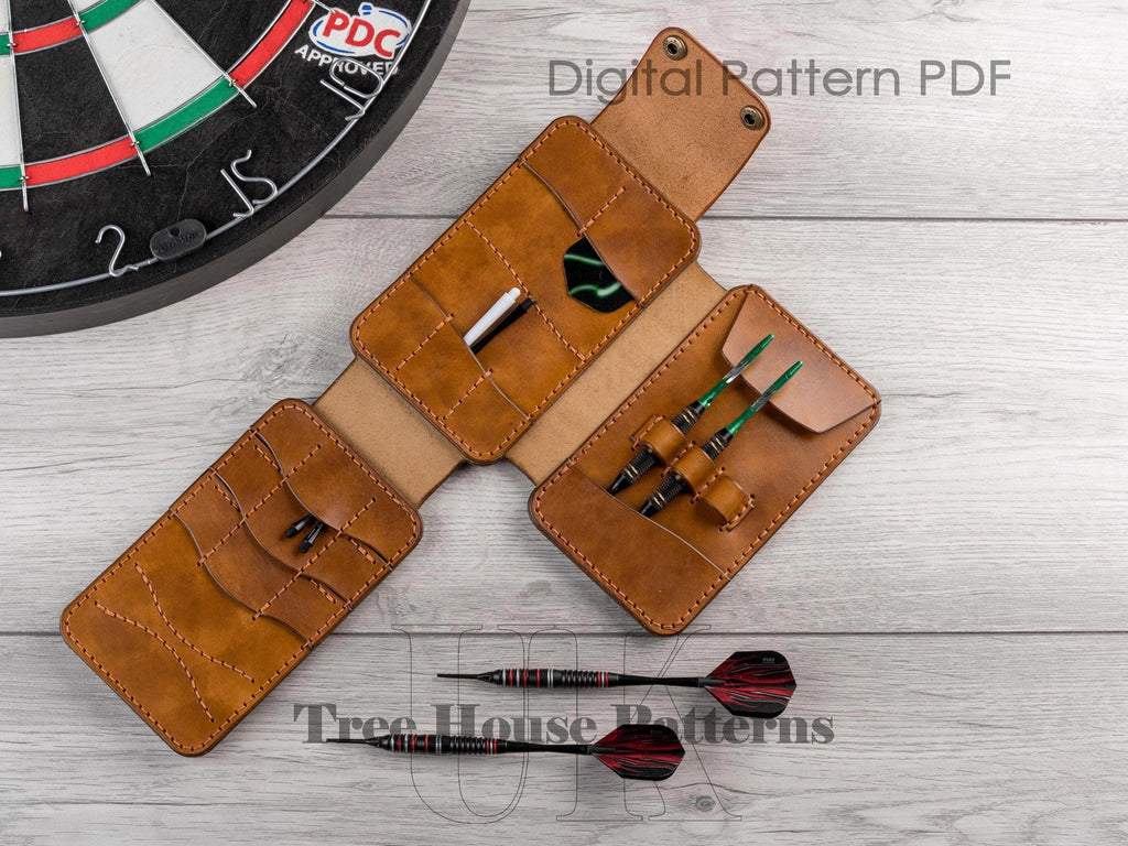 Leather Dart Case Pattern: Waist Wallet Template (PDF)