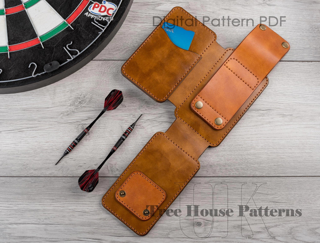 Leather Dart Case Pattern: Waist Wallet Template (PDF)