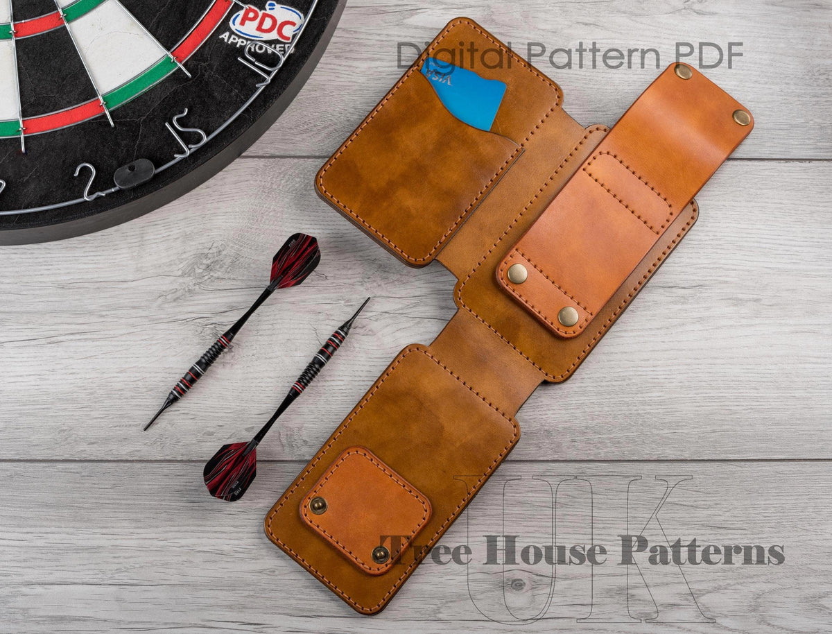 Leather Dart Case Pattern: Waist Wallet Template (PDF)