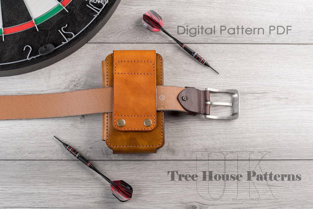 Leather Dart Case Pattern: Waist Wallet Template (PDF)