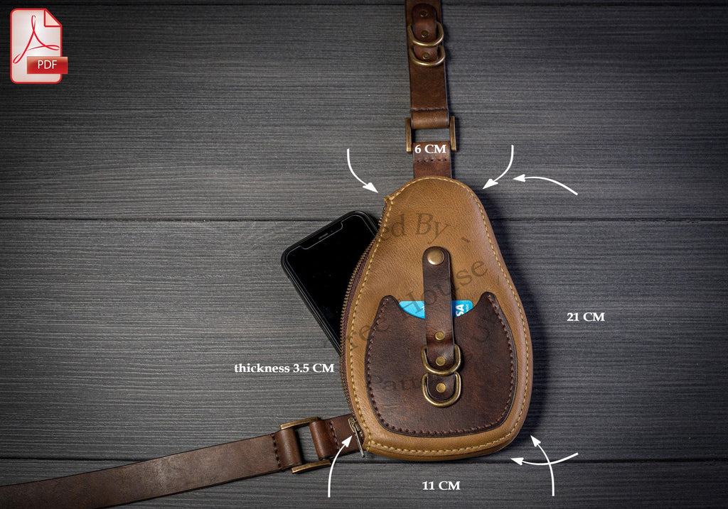 Sling bag leather pattern PDF