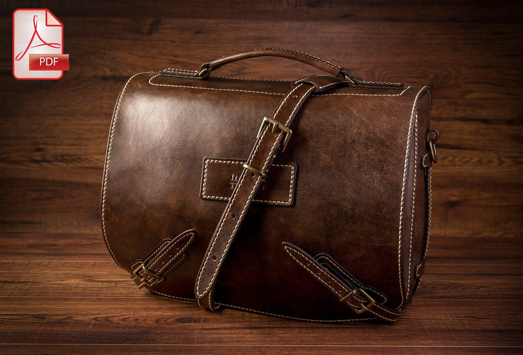 Messenger bag leather pattern PDF