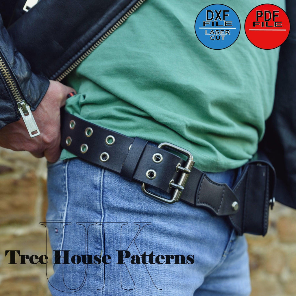 Leather Utility Bag Pattern: Sling Bag, Passport Holder (DXF & PDF)