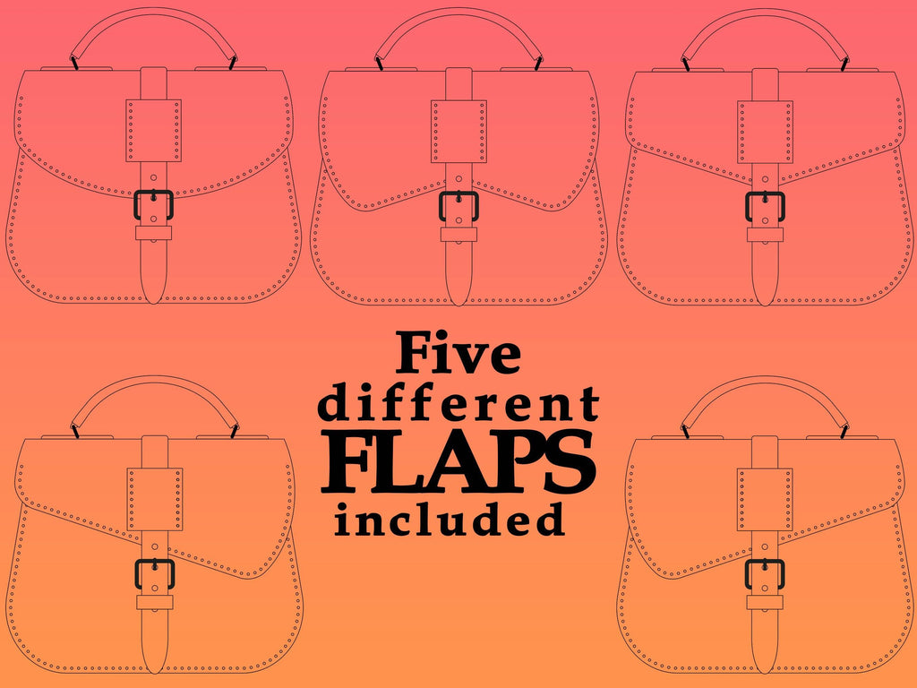 Crossbody Bag Pattern PDF, Leather Shoulder Bag Pattern DXF