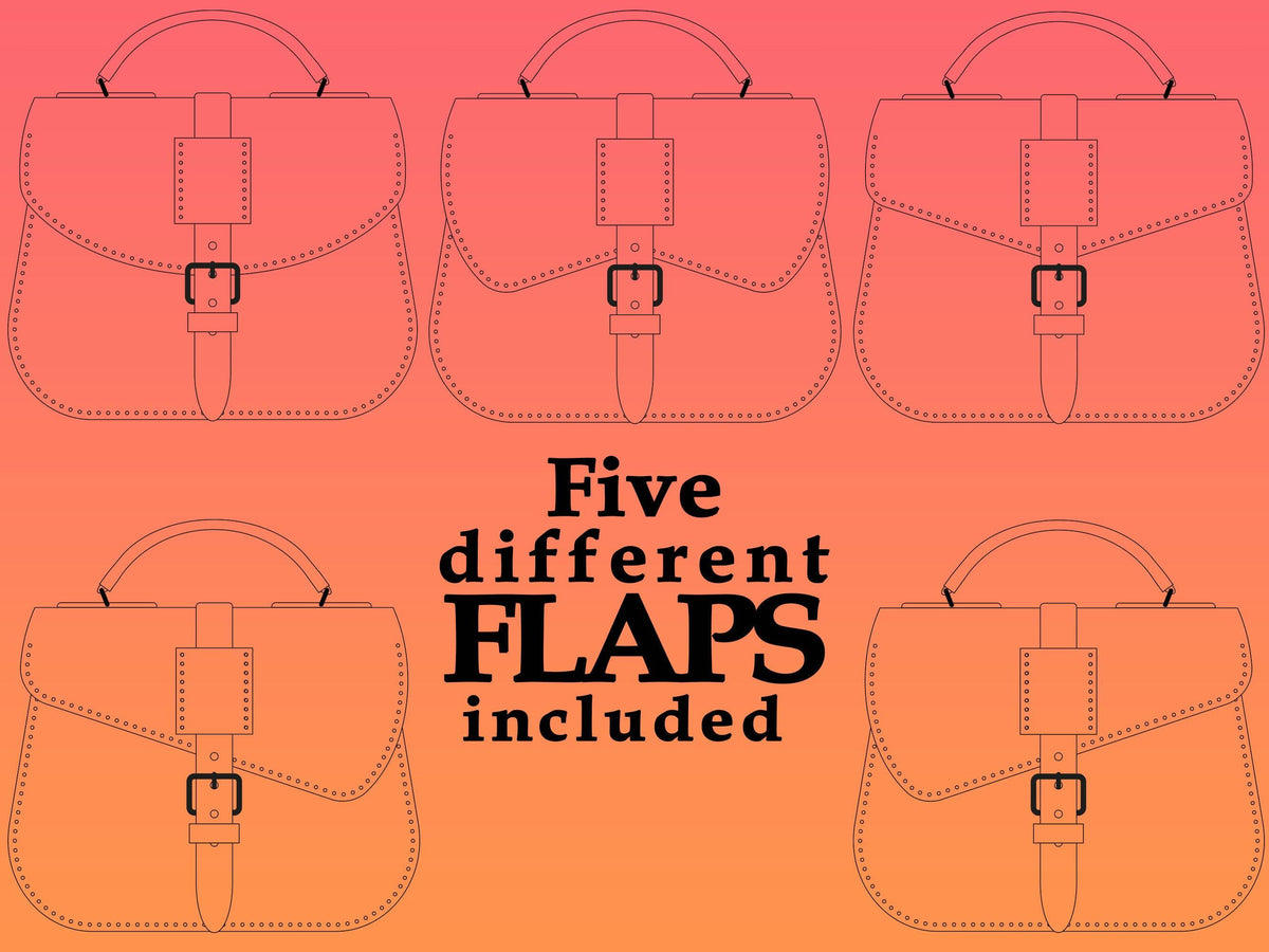 Crossbody Bag Pattern PDF, Leather Shoulder Bag Pattern DXF