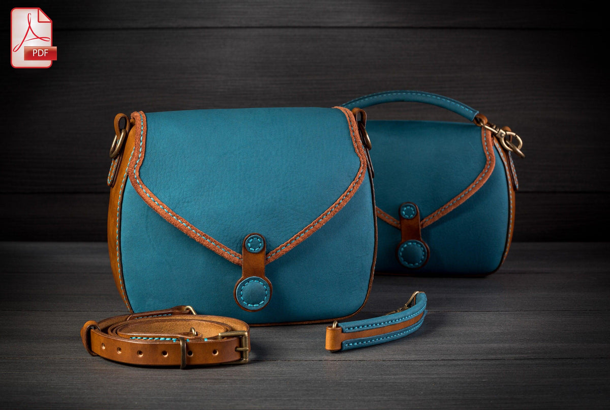 Saddle bag leather pattern PDF- handbag digital template