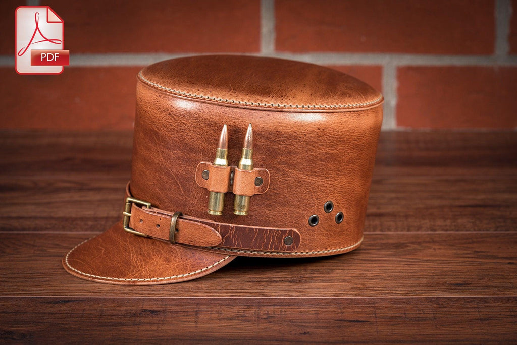 Leather Kepi Hat Pattern: Military Cap PDF (5 Sizes)