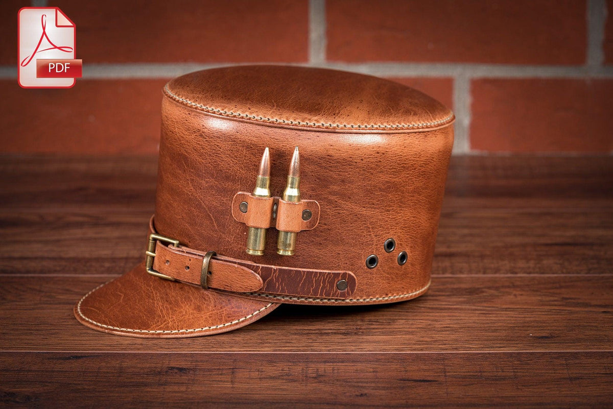 Leather Kepi Hat Pattern: Military Cap PDF (5 Sizes)