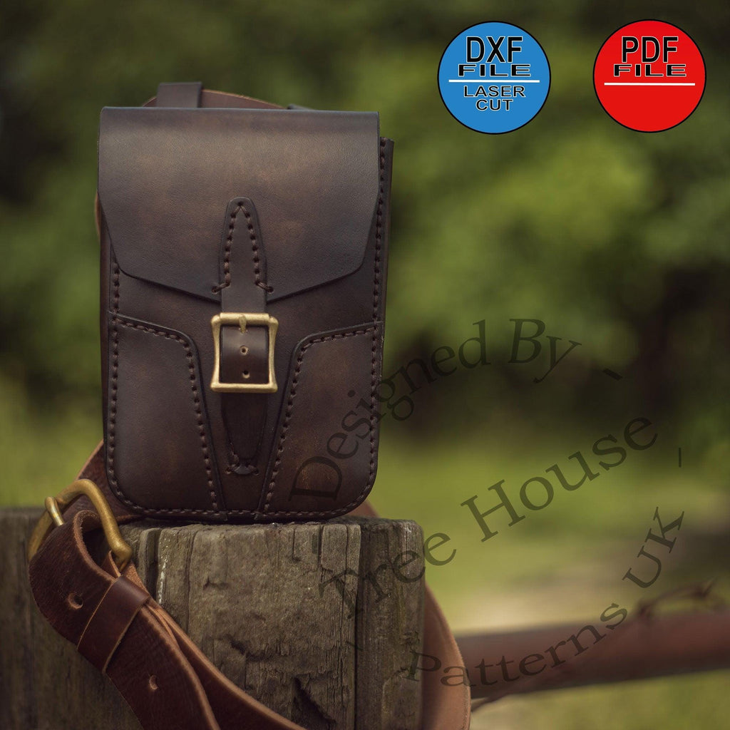 Military belt bag leather pattern DXF and PDF