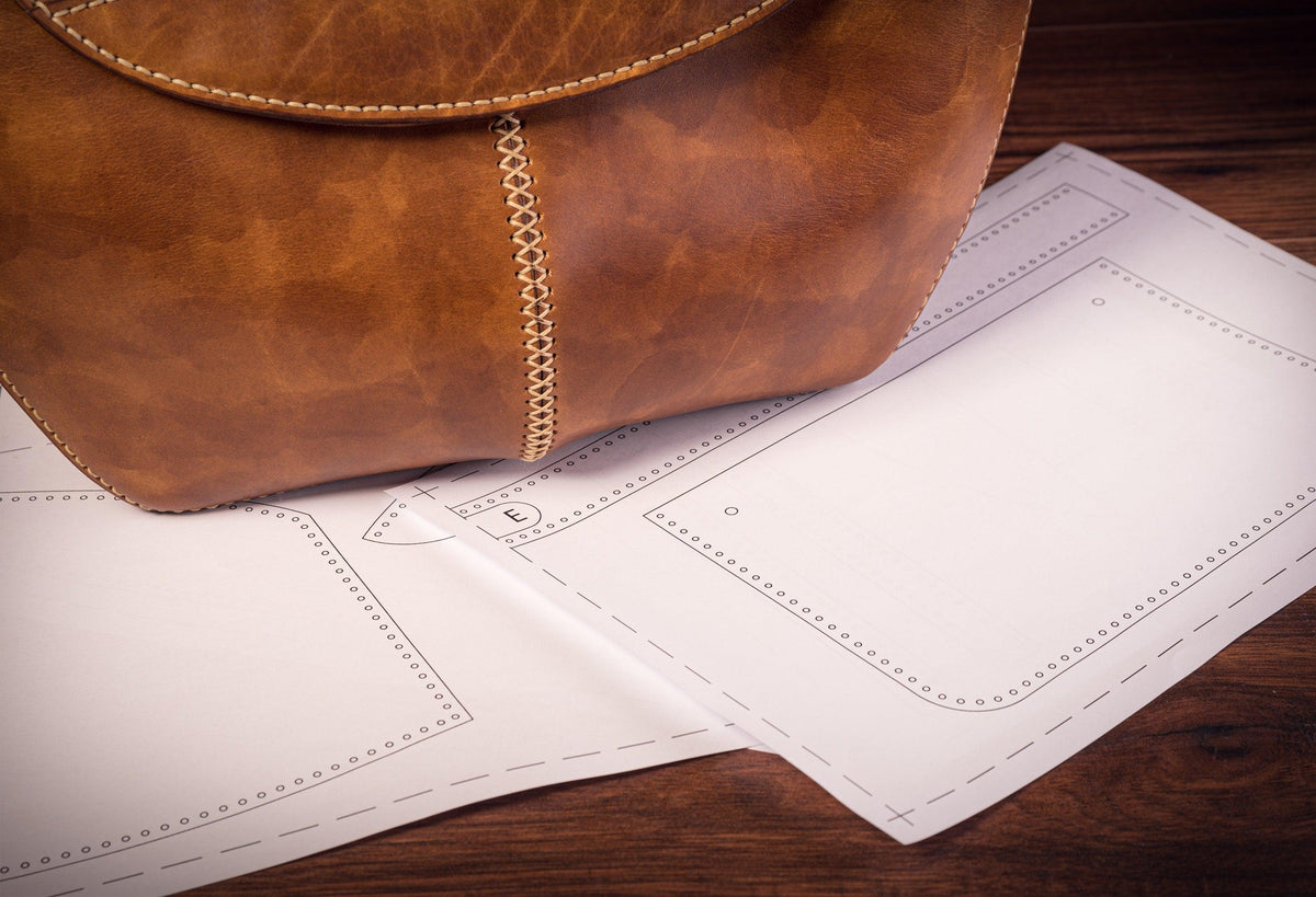 Leather Shoulder Bag Pattern PDF – Hobo Bag Template