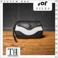 Leather Clutch Bag Pattern PDF, Alexia Evening Bag (A4, A1, US LETTER)