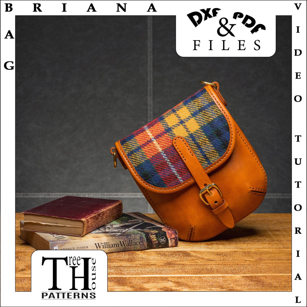 Leather Bag Pattern PDF, Crossbody Shoulder Bag Template, DIY Leather Bag Pattern