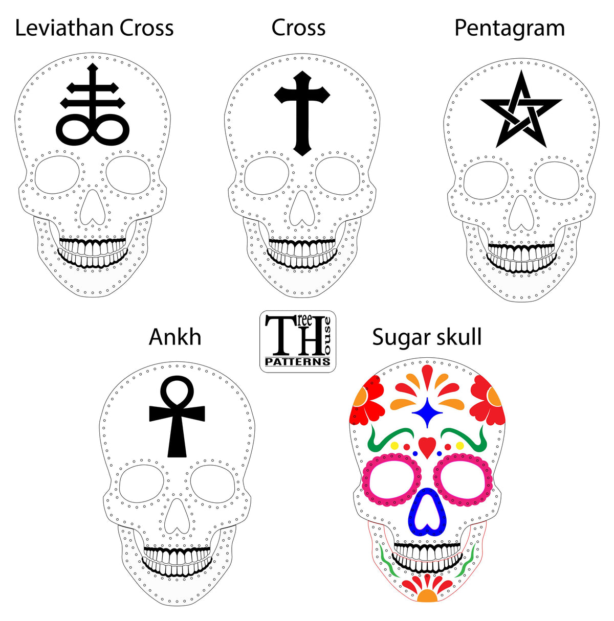 Leather Bag Pattern PDF, Skull Crossbody DXF, Gothic Purse Laser Cut, Halloween Bag Design