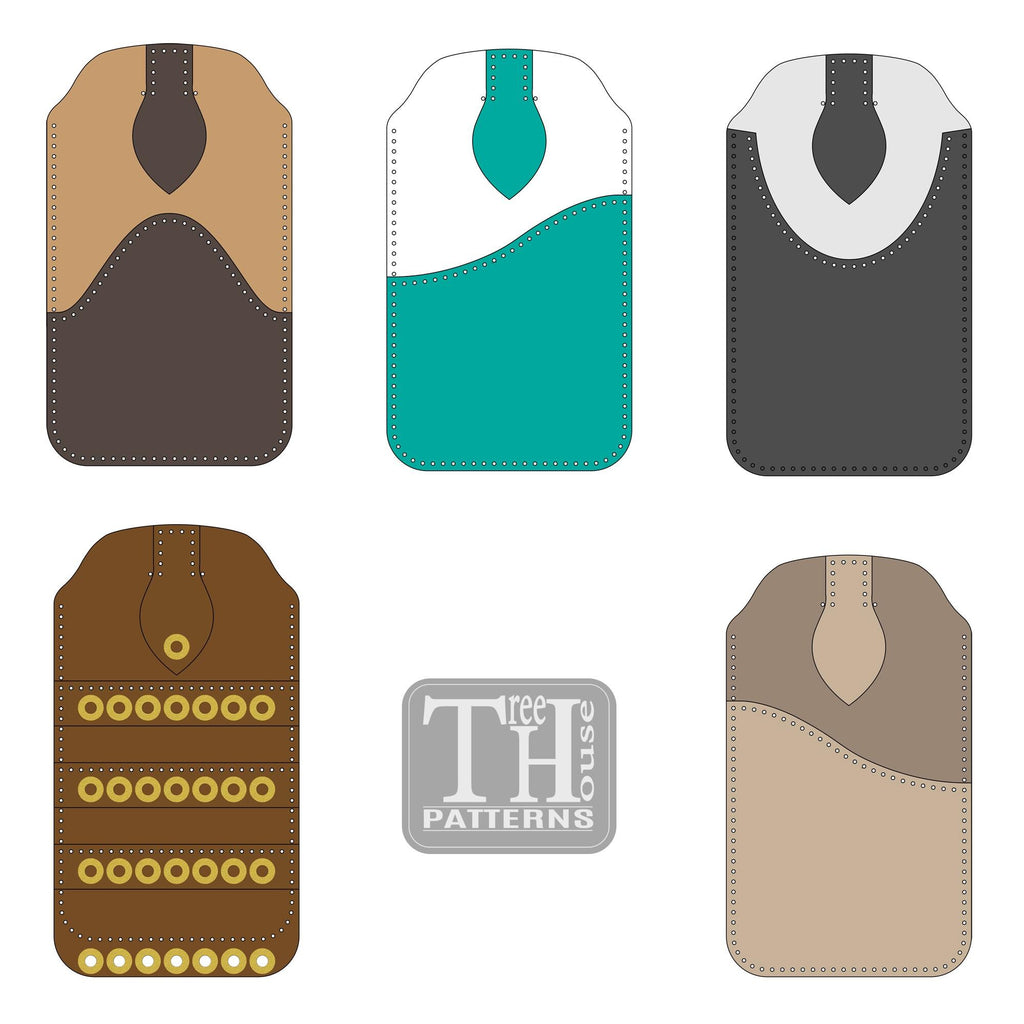 Leather Phone Neck Bag Pattern: PDF & DXF Passport Holder