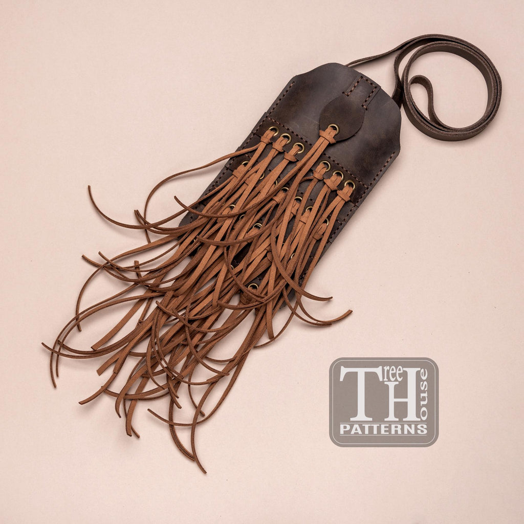 Leather Phone Neck Bag Pattern: PDF & DXF Passport Holder