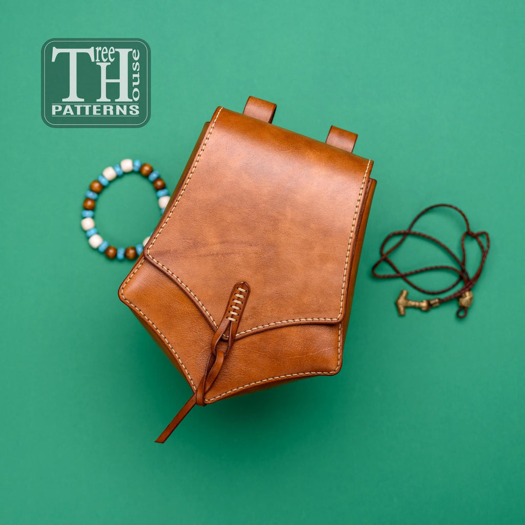 Belt Bag Pattern, Viking Leather Pouch Template PDF DXF SVG, Medieval Renaissance diy