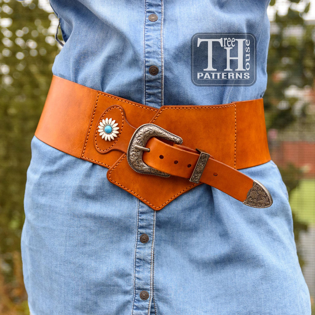 Leather Corset Hip Belt Pattern: Women's Western Belt (DXF & PDF)
