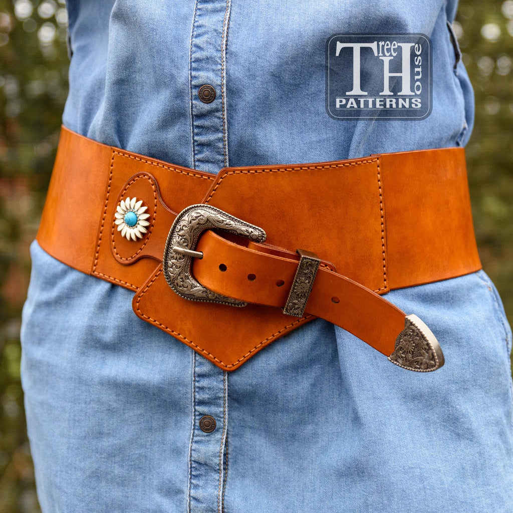 Leather Corset Hip Belt Pattern: Women's Western Belt (DXF & PDF)