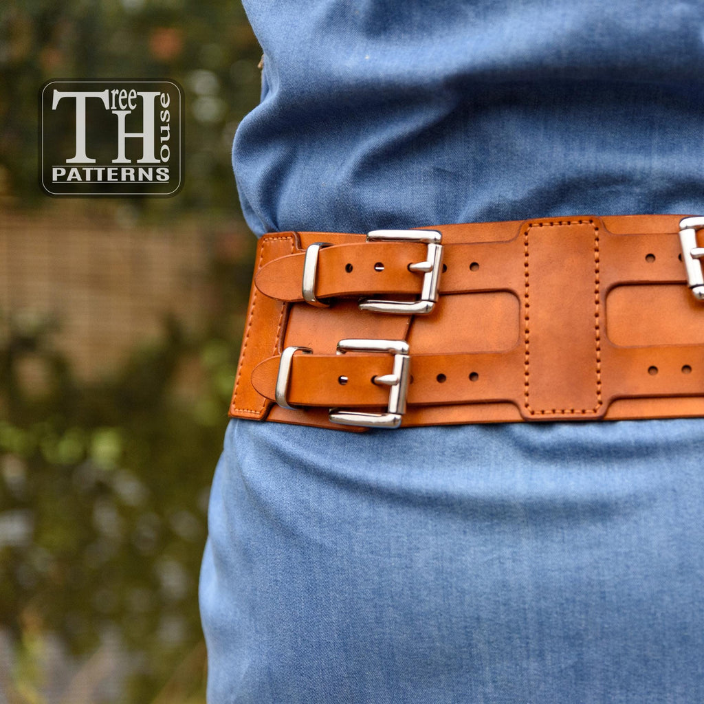 Leather Corset Hip Belt Pattern: Women's Western Belt (DXF & PDF)